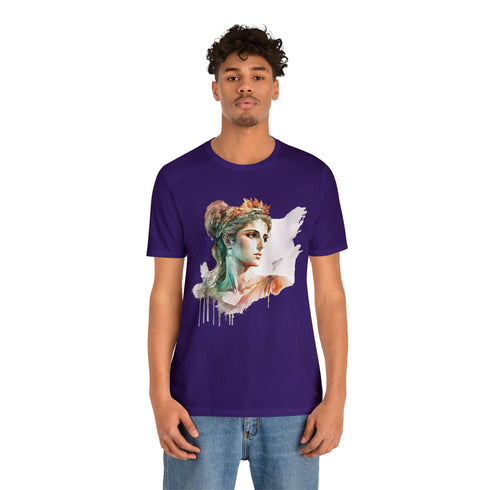 Greecian Goddess in Watercolor - Short Sleeve Tee